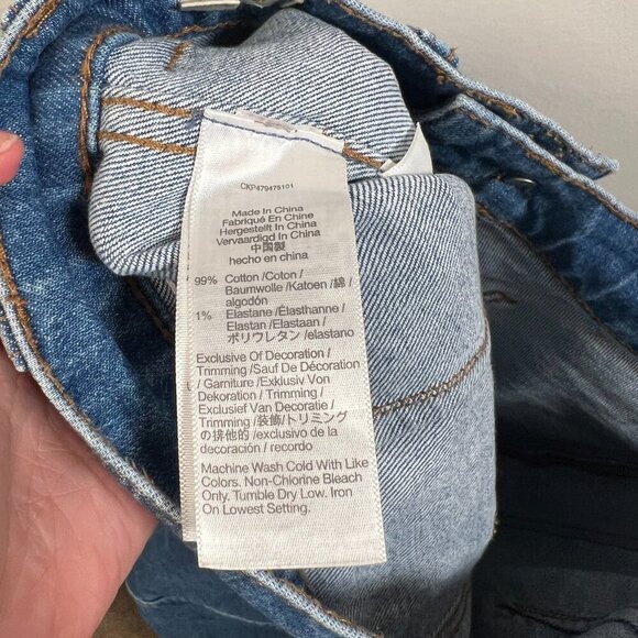 Madewell 90s Straight Utility High Rise Jeans Size 26 Blue Denim Retro - Picture 11 of 12